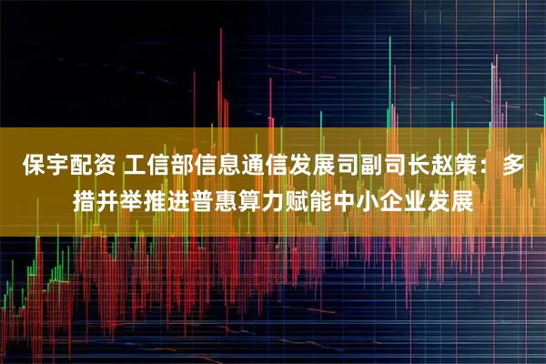 保宇配资 工信部信息通信发展司副司长赵策：多措并举推进普惠算力赋能中小企业发展